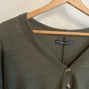 Abercrombie and Fitch | Green Button Up Sweater